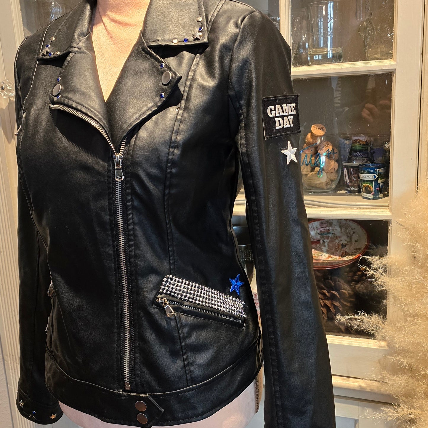 Dallas Football Biker Leather