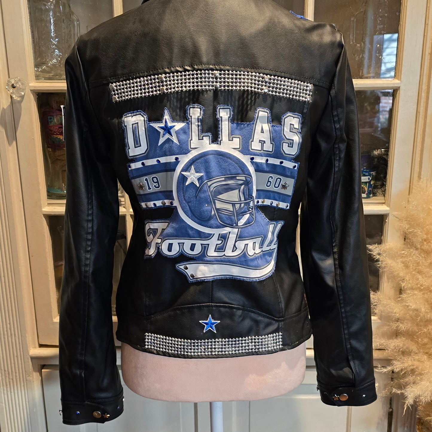 Dallas Football Biker Leather