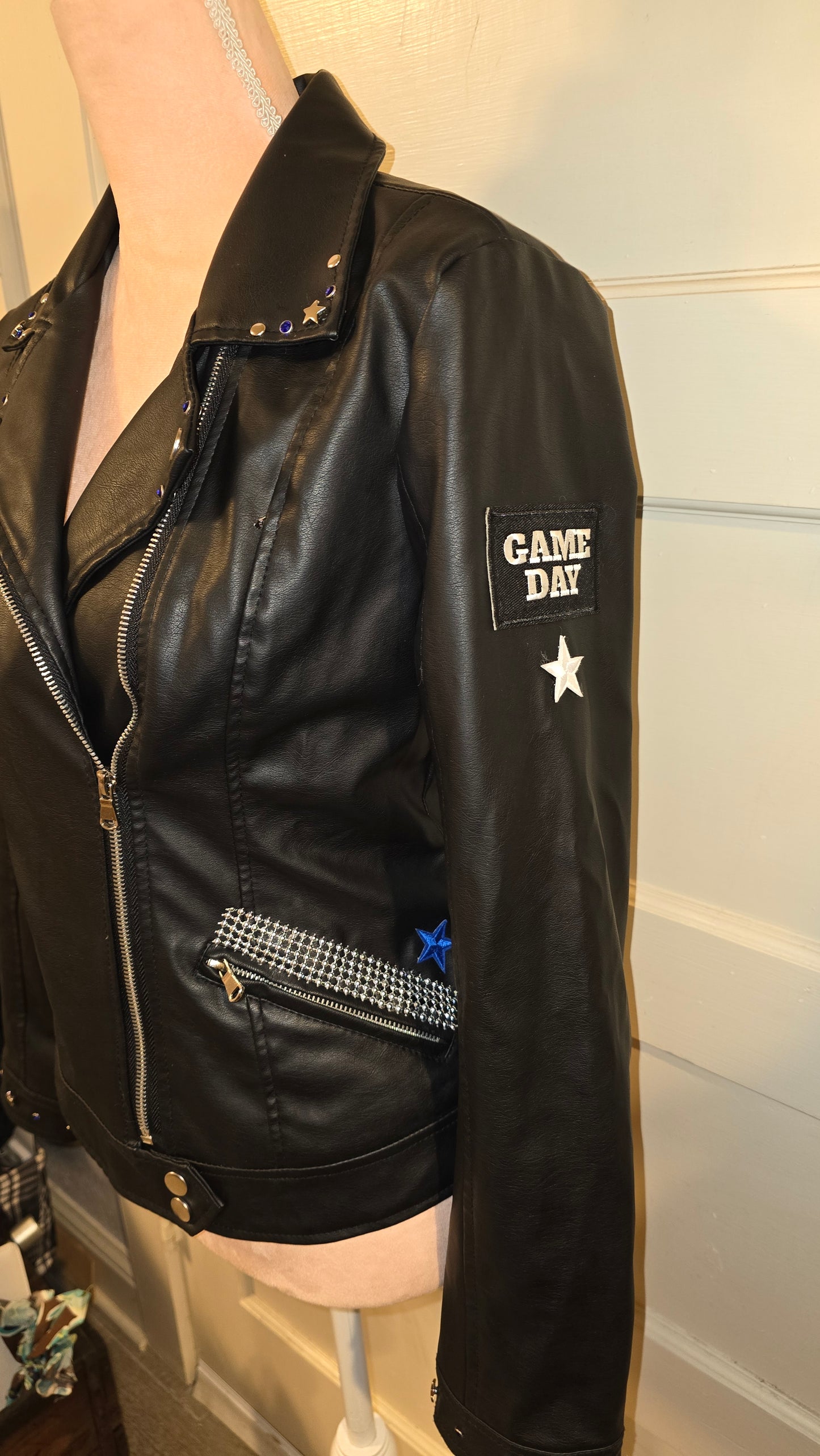 Dallas Football Biker Leather