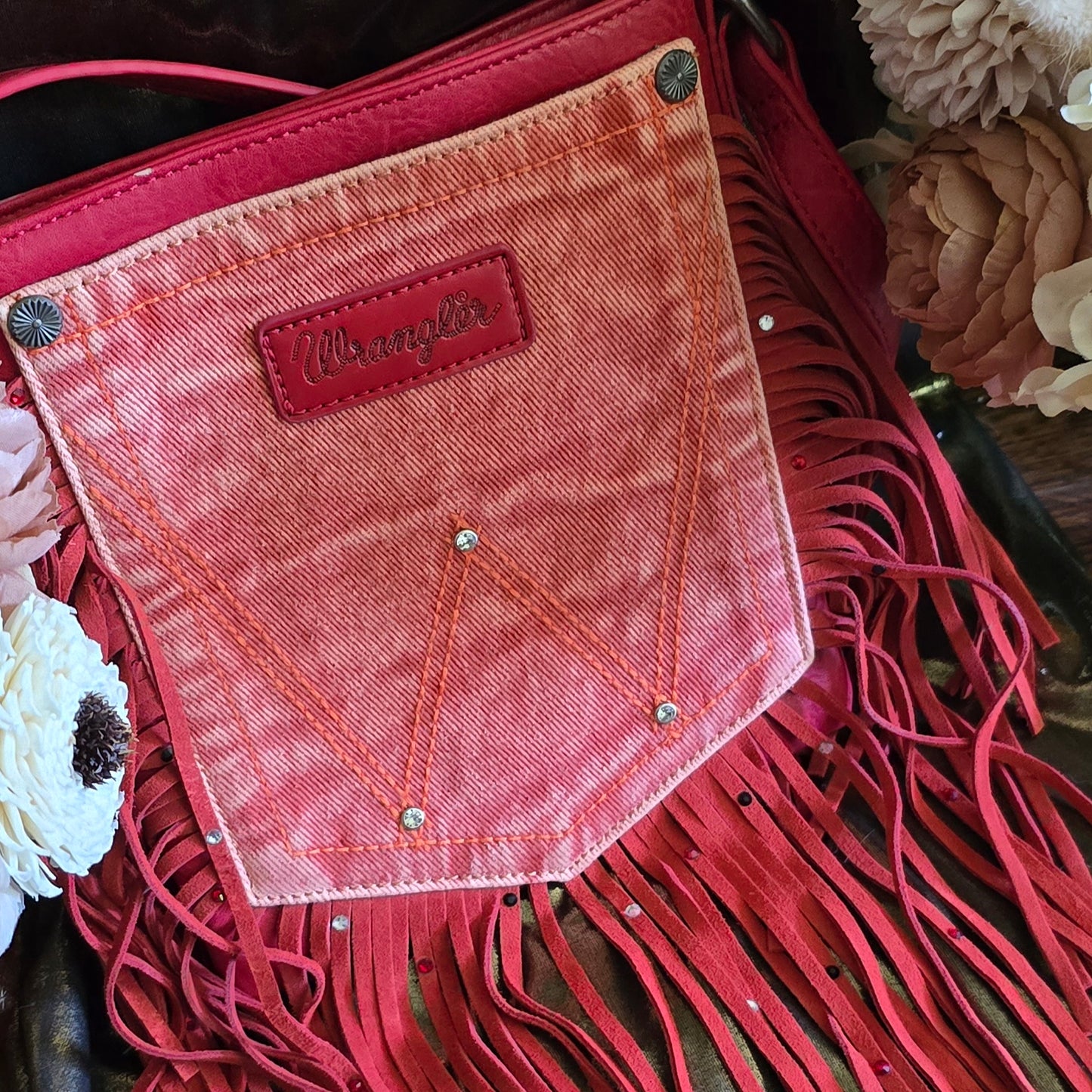 Ruby Rhinestone Fringe Wrangler