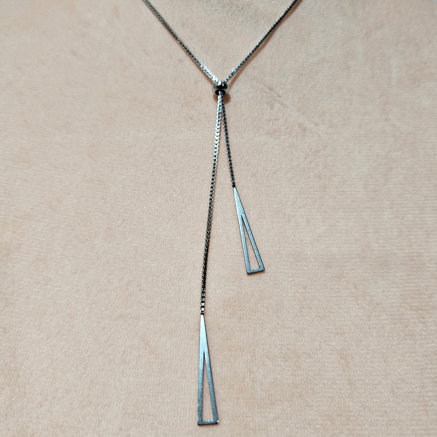 Geometric Silver Necklace