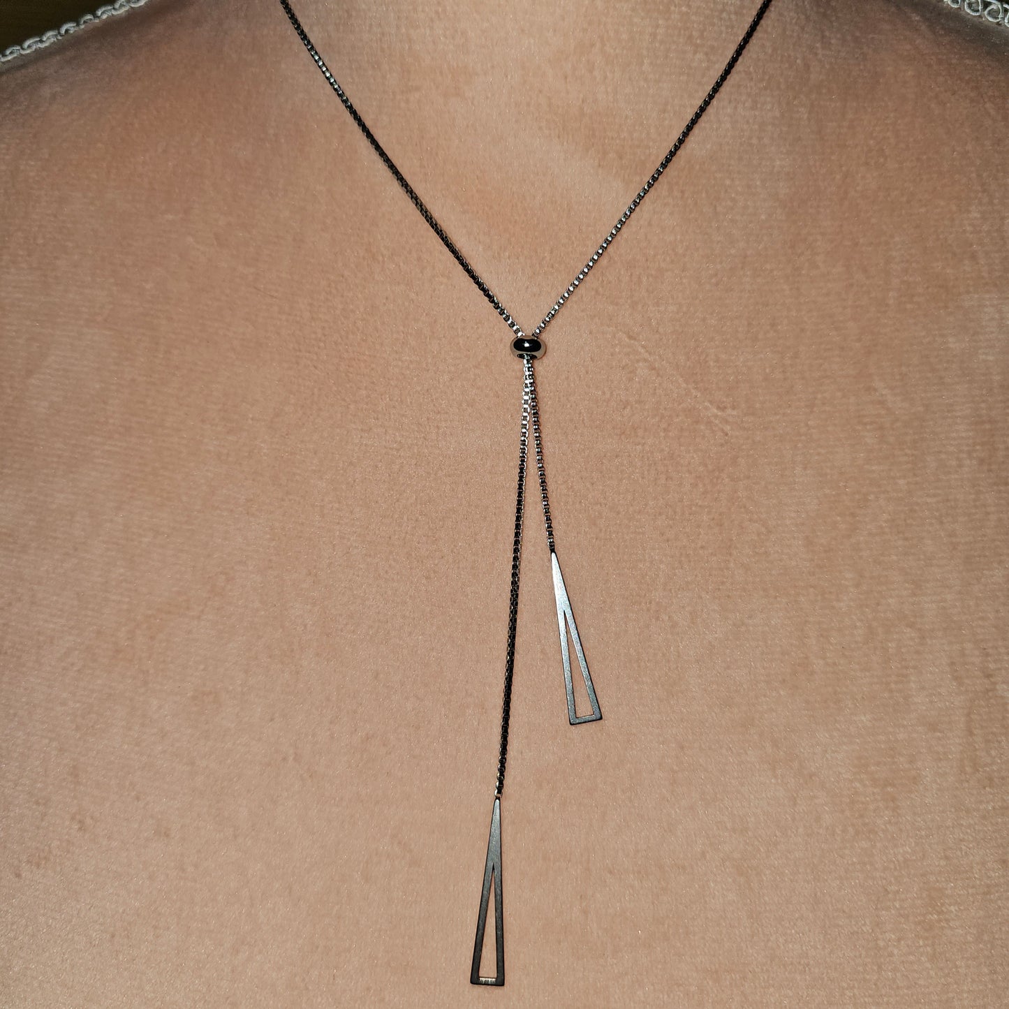 Geometric Silver Necklace