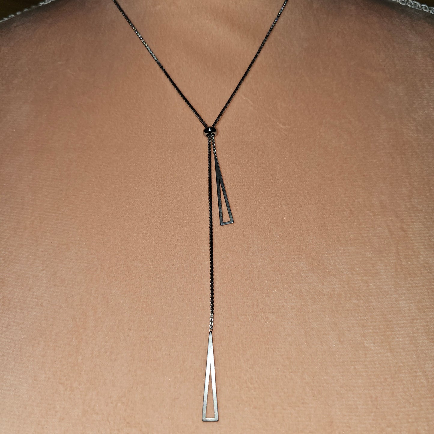 Geometric Silver Necklace