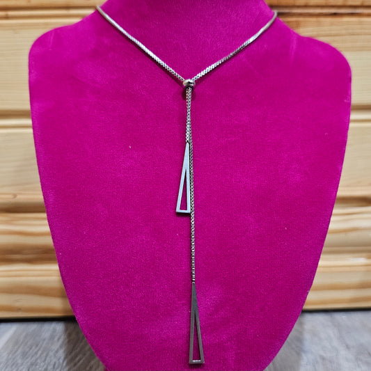 Geometric Silver Necklace